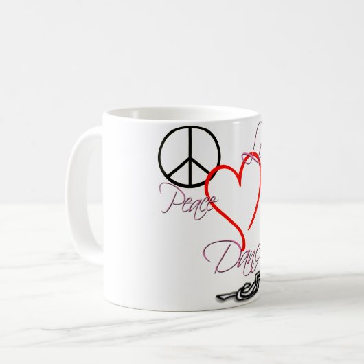 Tanz-Tänzer-Tanzen-Entwurf Kaffeetasse (Vorderseite Links)