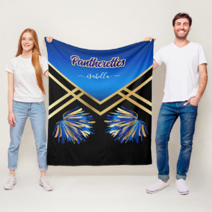 Tanz Team Black, Royal Blue und Gold Fleecedecke