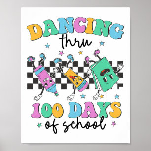 Tanz Thru 100 Tage der Schule Kinder 100 Tage Brig Poster