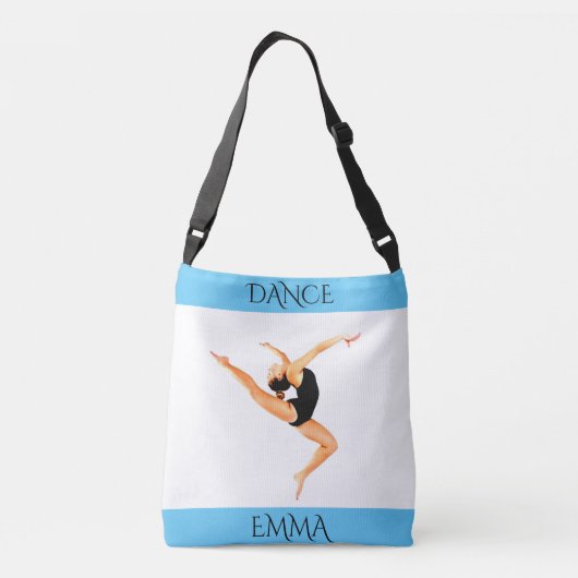 Tanz tote, personalized name. tragetaschen mit langen trägern (Rückseite)