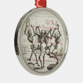 Tanz Totenskelett Weihnachtsfeier Ornament Aus Metall (Rechts)