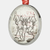 Tanz Totenskelett Weihnachtsfeier Ornament Aus Metall (Links)
