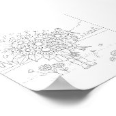 Tanz. Träume. Wander. Blüte. Farbenpflaster Poster (Ecke)