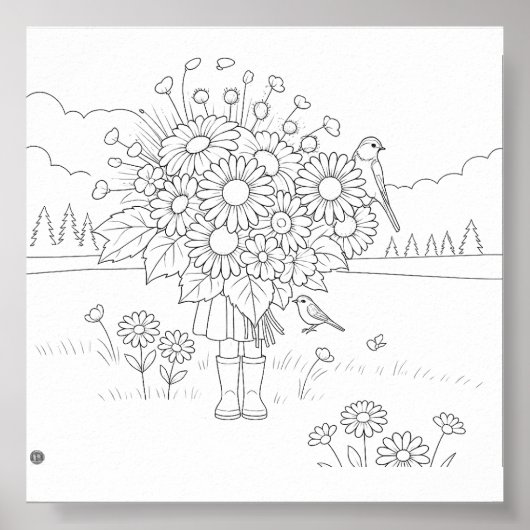 Tanz. Träume. Wander. Blüte. Farbenpflaster Poster (Vorne)