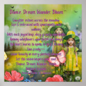 Tanz. Träume. Wander. Blüte. Poster (Vorne)