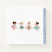 Tanz & Twirl Girl Ballerina Notizblock (Rückseite)