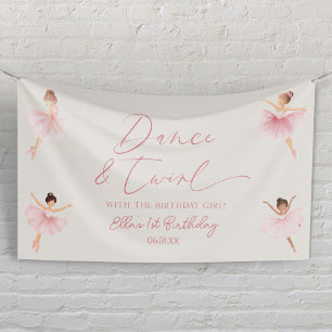 Tanz & Twirl Pink Ballerina Ballerina Ballet Gebur Banner