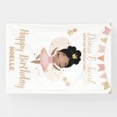 Tanz & Twirl, Prinzessin Ballerina w/Bow Geburtsta Banner (Horizontal)