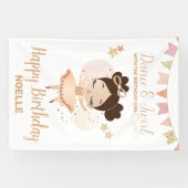 Tanz & Twirl, Prinzessin Ballerina w/Bow Geburtsta Banner (Horizontal)