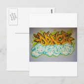 Tanz über den Wolken Graffiti Postkarte (Vorne/Hinten)