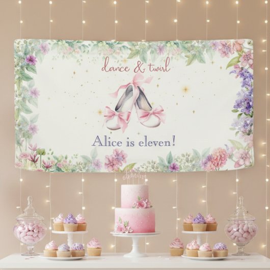 Tanz und Ballerina Geburtstag Banner
