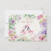 Tanz und Ballerina Geburtstag Dankeskarte (Rückseite)