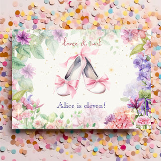 Tanz und Ballerina Geburtstag Einladung