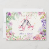 Tanz und Ballerina Geburtstag Einladung (Vorderseite)