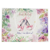 Tanz und Ballerina Geburtstag Große Geschenktüte (Rückseite)