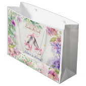 Tanz und Ballerina Geburtstag Große Geschenktüte (Vorderseite Schrägansicht)