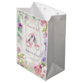 Tanz und Ballerina Geburtstag Mittlere Geschenktüte (Vorderseite Schrägansicht)