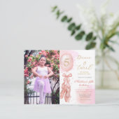 Tanz und Drehen Rosa Mädchen Benutzerdefiniertes F Postkarte (Stehend Vorderseite)