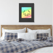 Tanz und Feiern der Farben Leinwanddruck (Insitu (Schlafzimmer))