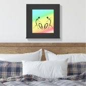 Tanz und Feiern der Farben Leinwanddruck (Insitu (Schlafzimmer))