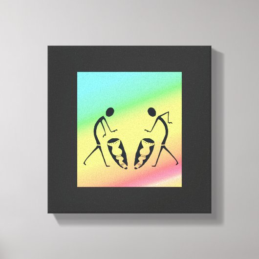 Tanz und Feiern der Farben Leinwanddruck (Vorderseite)