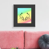 Tanz und Feiern der Farben Leinwanddruck (Insitu (Wohnzimmer))