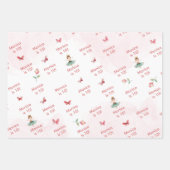 Tanz und niedliche Ballerina Ballett Kind Geburtst Geschenkpapier Set (Vorderseite 3)