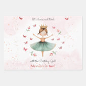 Tanz und niedliche Ballerina Ballett Kind Geburtst Geschenkpapier Set (Vorderseite)