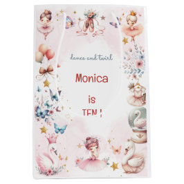 Tanz und niedliche Ballerina Ballett Kind Geburtst Mittlere Geschenktüte