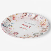 Tanz und niedliche Ballerina Ballett Kind Geburtst Pappteller (Schrägansicht)