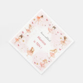 Tanz und niedliche Ballerina Ballett Kind Geburtst Serviette (Ecke)