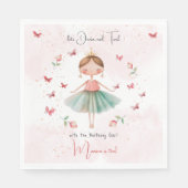 Tanz und niedliche Ballerina Ballett Kind Geburtst Serviette (Vorderseite)