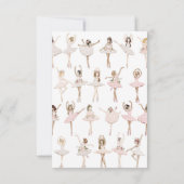 Tanz und Twirl Ballerina Geburtstagsparty Einladung (Rückseite)