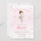 Tanz und Twirl Kleine Ballerina Girl Geburtstag Einladung (Vorderseite)
