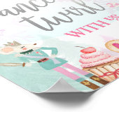 Tanz und Twirl Nutcracker Ballerina Girl Silver Poster (Ecke)