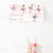 Tanz und wirbelnde Ballerina Geburtstag Banner (InSitu)