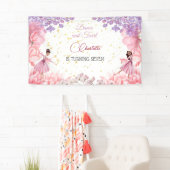 Tanz und wirbelnde Ballerina Geburtstag Banner (Insitu)