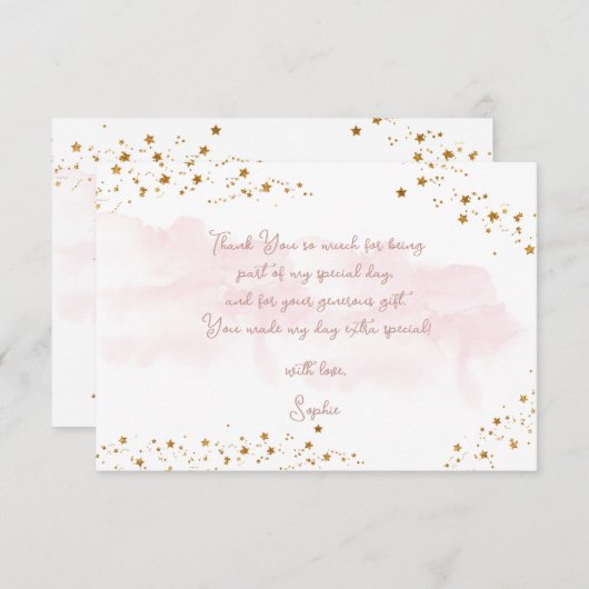 Tanz und wirbelnde Ballerina Geburtstag Dankeskarte (Vorne/Hinten)