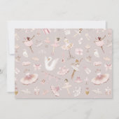 Tanz und wirbelnde Ballerina magisches Foto Geburt Einladung (Rückseite)