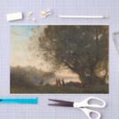 Tanz unter den Bäumen am Rande des Sees Seidenpapier (Handwerk)