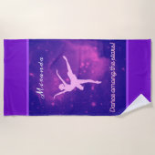 Tanz unter den Stars Ballerina Galaxy Strandtuch (Vorderseite)