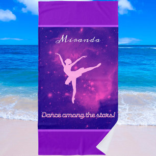 Tanz unter den Stars Ballerina Galaxy Strandtuch