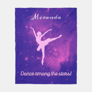 Tanz unter den Sternen Ballerina Galaxy Fleecedecke