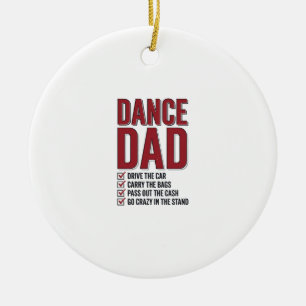 Tanz-Vater-Checkliste Vintage-Gravurdesign_1 Keramik Ornament