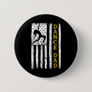 Tanz-Vater Gelbe Cheerleading-Flagge Button