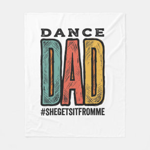 Tanz-Vater Vintage-Typografie-Shirt-Design_1 Fleecedecke