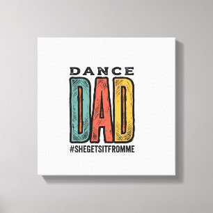 Tanz-Vater Vintage-Typografie-Shirt-Design_1 Leinwanddruck