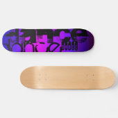 Tanz; Vibranly Blue und Magenta Skateboard (Horizontal)