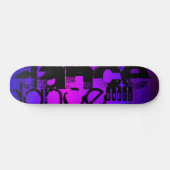Tanz; Vibranly Blue und Magenta Skateboard (Horizontal)
