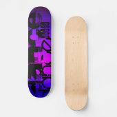 Tanz; Vibranly Blue und Magenta Skateboard (Vorderseite)